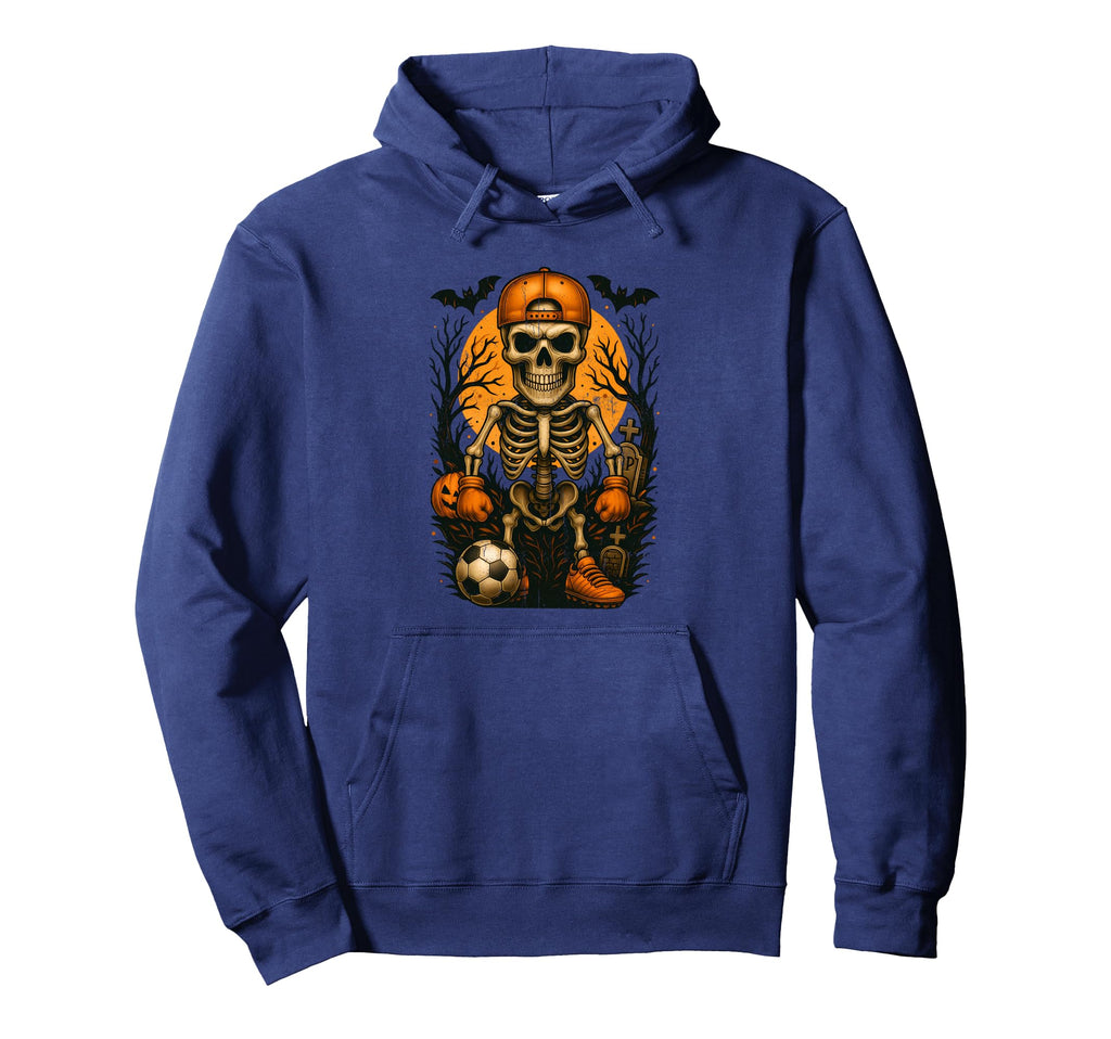 Halloween Skeleton Soccer Lovers Hoodie - Trendy Graphic Men Women - T-Shirt, Sweatshirt, Hoodie