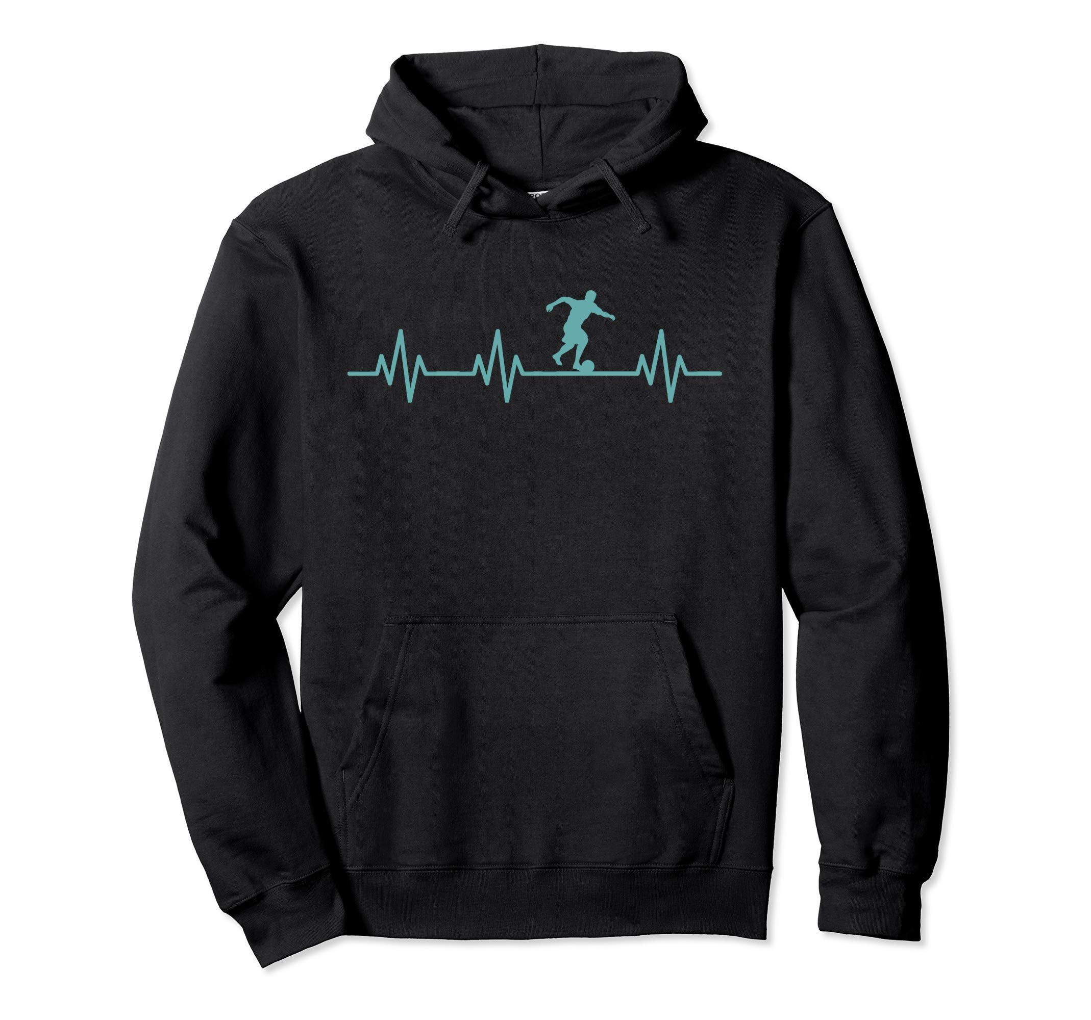 Soccer Player Lifeline Heartbeat Hoodie - Aesthetic Graphic for Adults - T-Shirt, Sweatshirt, Hoodie