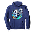Panda Soccer Player Kicking Soccer Ball Hoodie - Novelty Apparel Unisex - T-Shirt, Sweatshirt, Hoodie