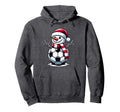 Snowman Sports Athlete Sporty Soccer Hoodie - Unique Graphic Unisex - T-Shirt, Sweatshirt, Hoodie