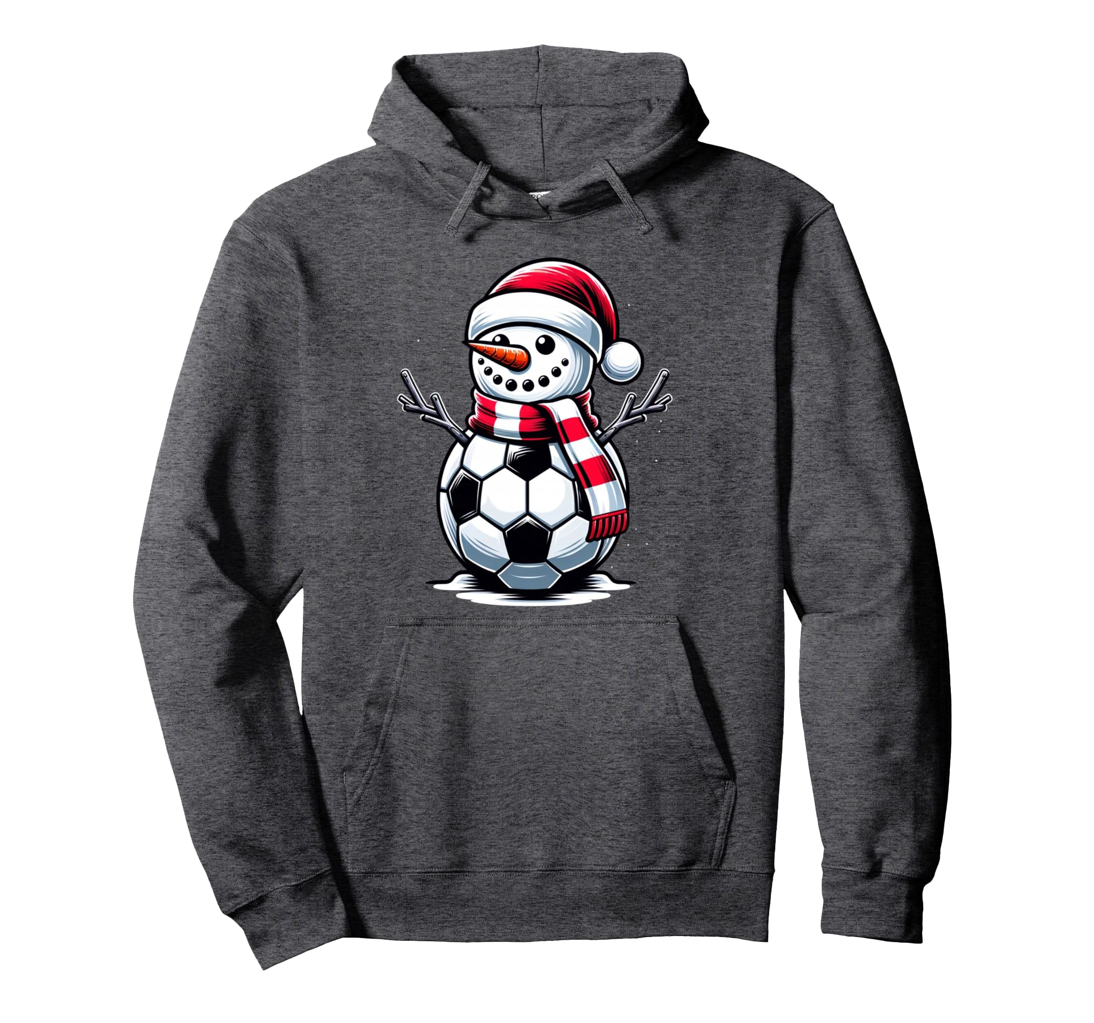 Snowman Sports Athlete Sporty Soccer Hoodie - Unique Graphic Unisex - T-Shirt, Sweatshirt, Hoodie