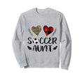 Soccer Aunt Buffalo Plaid Mothers Sweatshirt - Novelty Apparel for Adults - T-Shirt, Sweatshirt, Hoodie
