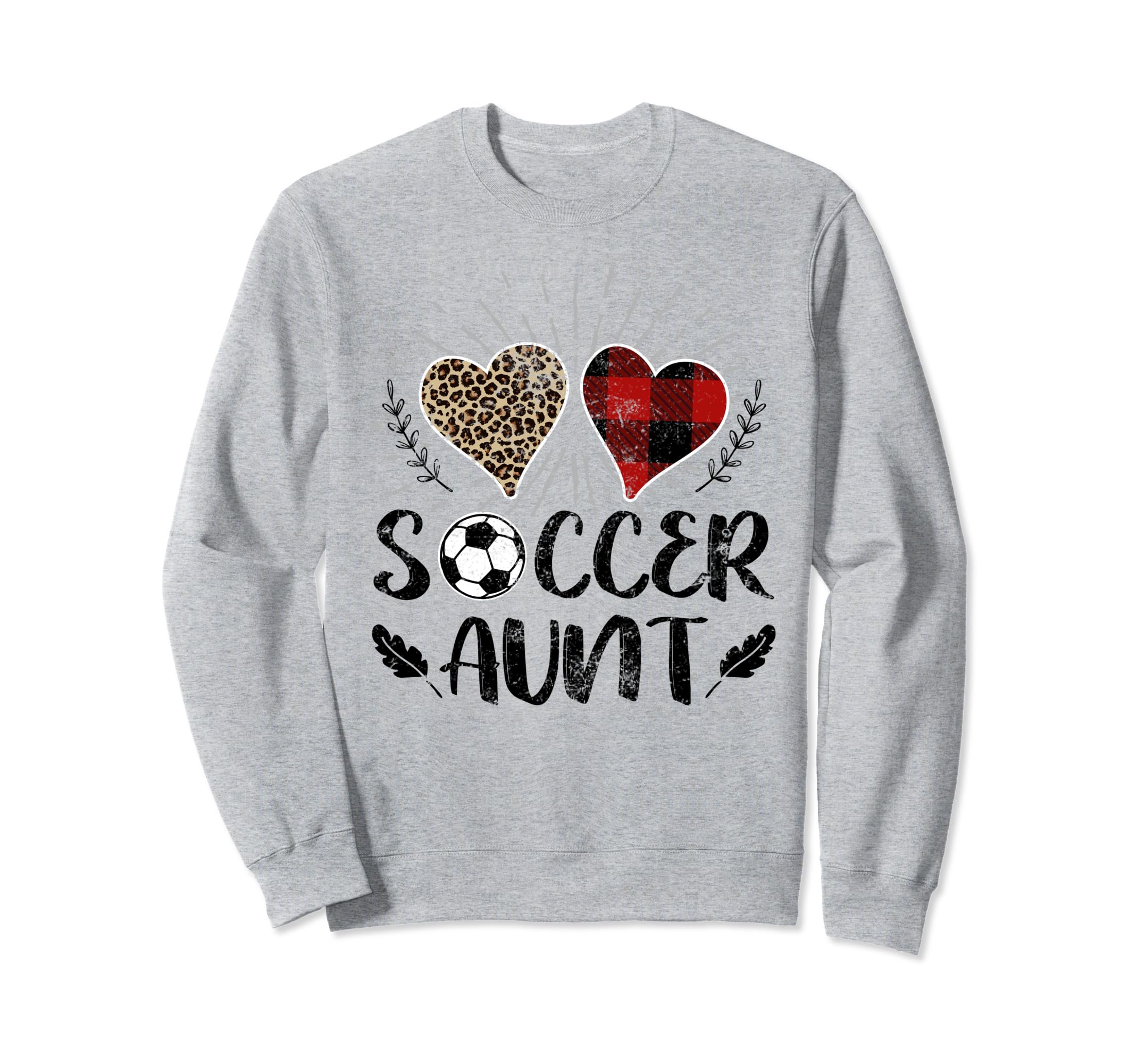 Soccer Aunt Buffalo Plaid Mothers Sweatshirt - Novelty Apparel for Adults - T-Shirt, Sweatshirt, Hoodie