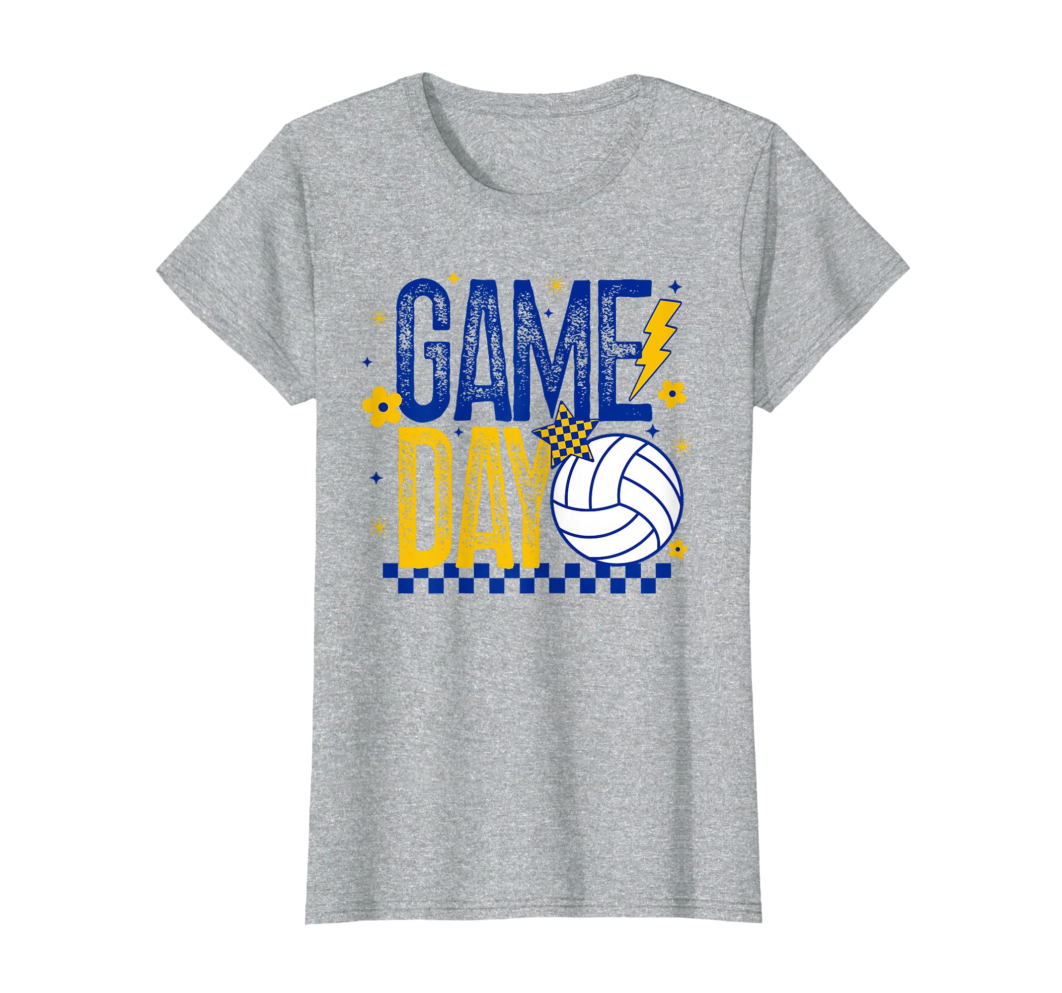 Volleyball Game Day Volleyball Mom Blue T-Shirt - Unique Graphic Men Women - T-Shirt, Sweatshirt, Hoodie