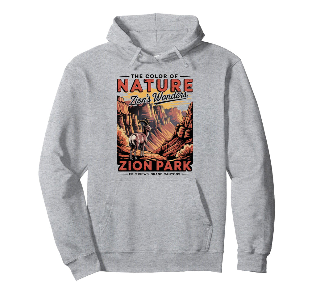 Zion National Park Canyon Cliff Hoodie - Fun Novelty Design for Adults - T-Shirt, Sweatshirt, Hoodie