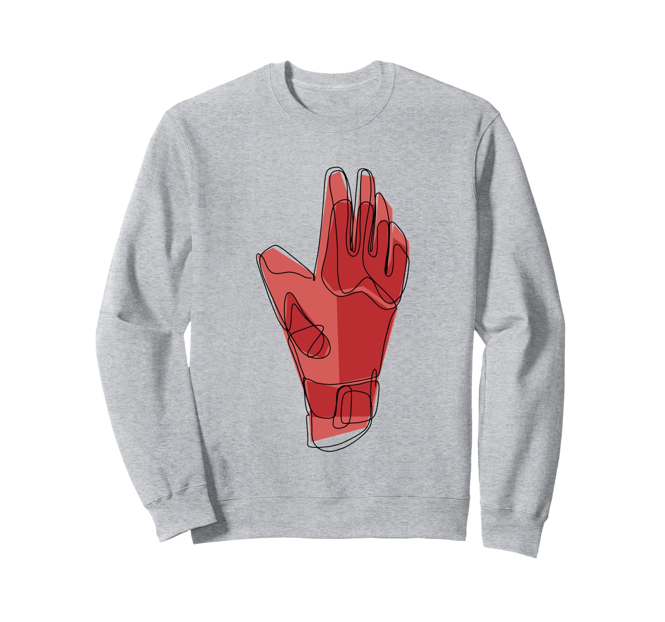 Soccer Goalkeeper Glove Abstract Sweatshirt - Aesthetic Graphic for Adults - T-Shirt, Sweatshirt, Hoodie
