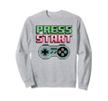 Gaming Press Start Gaming Sweatshirt - Custom Art Print for Adults - T-Shirt, Sweatshirt, Hoodie