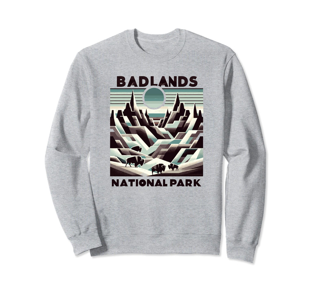 Badlands National Park Geometric Sweatshirt - Graphic Print Unisex - T-Shirt, Sweatshirt, Hoodie