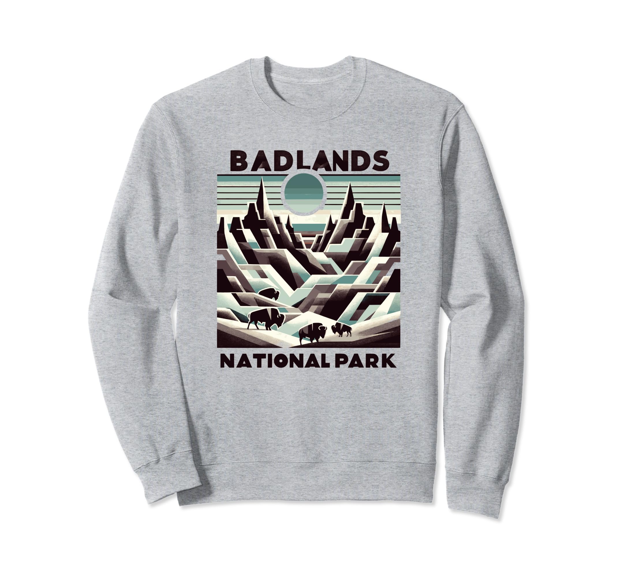Badlands National Park Geometric Sweatshirt - Graphic Print Unisex - T-Shirt, Sweatshirt, Hoodie