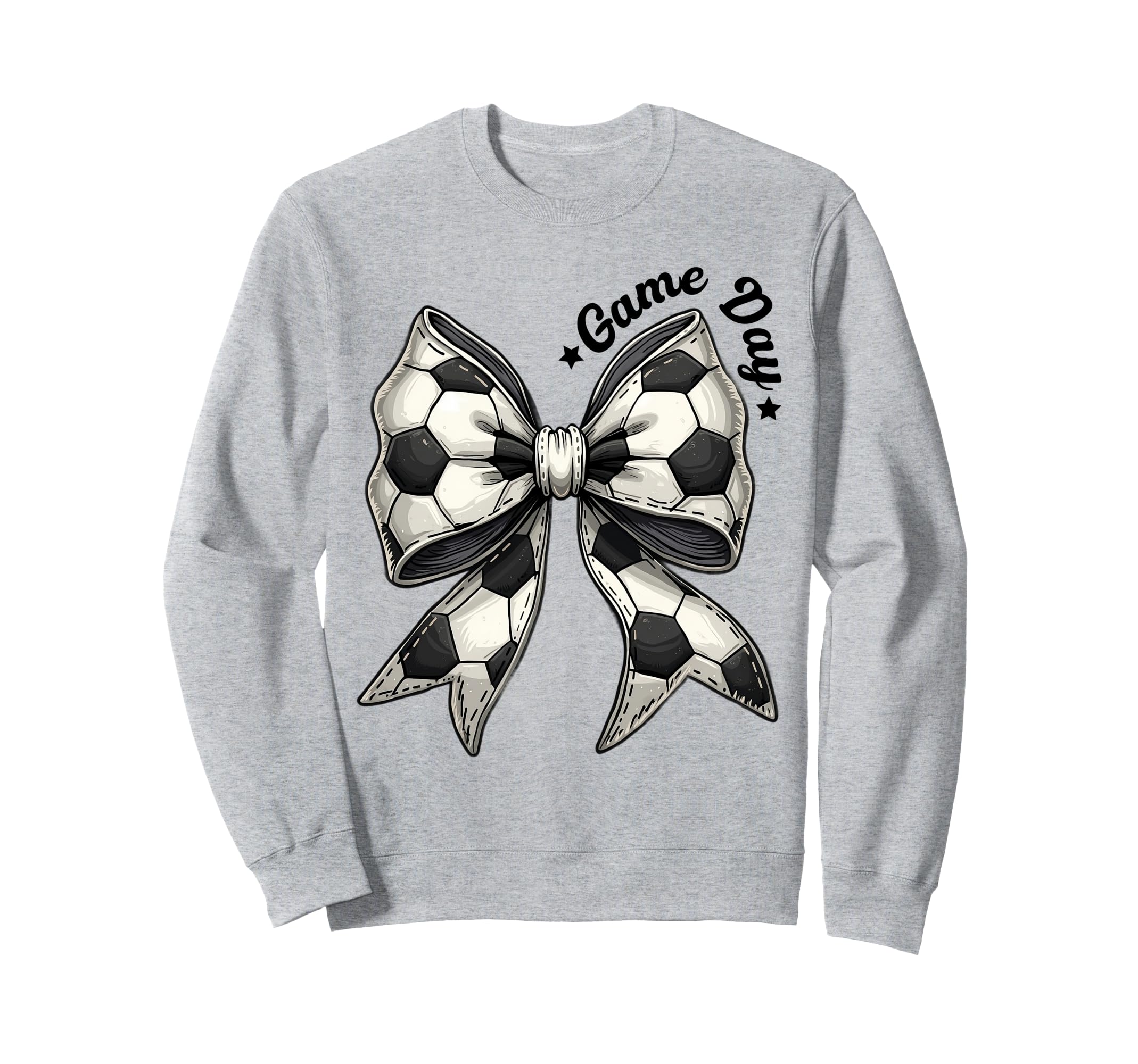 Game Day Soccer Bow Coquette Sweatshirt - Casual Everyday Wear Men Women - T-Shirt, Sweatshirt, Hoodie