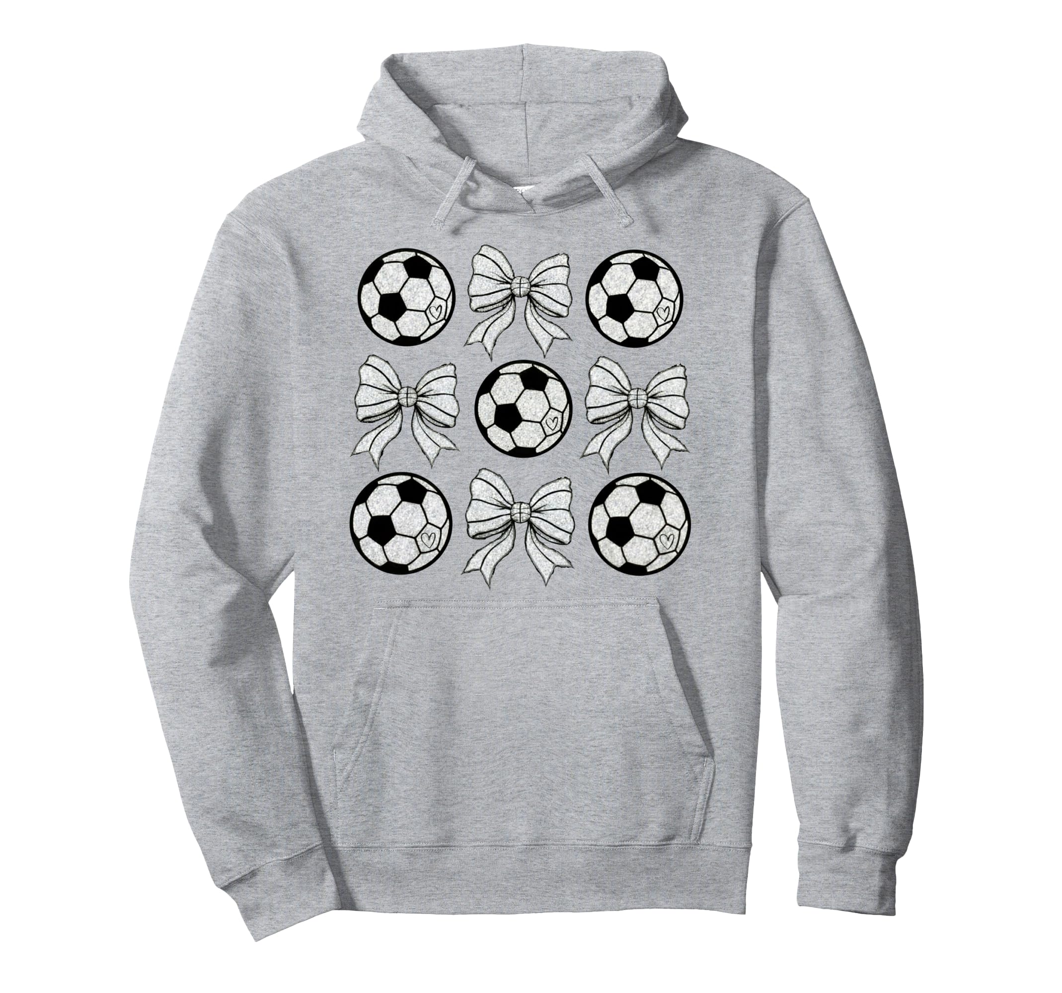 Soccer Bow Game Day Soccer Coquette Hoodie - Aesthetic Graphic Men Women - T-Shirt, Sweatshirt, Hoodie
