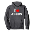 I Love Jesus Heart Hoodie - Novelty Apparel for Adults - T-Shirt, Sweatshirt, Hoodie