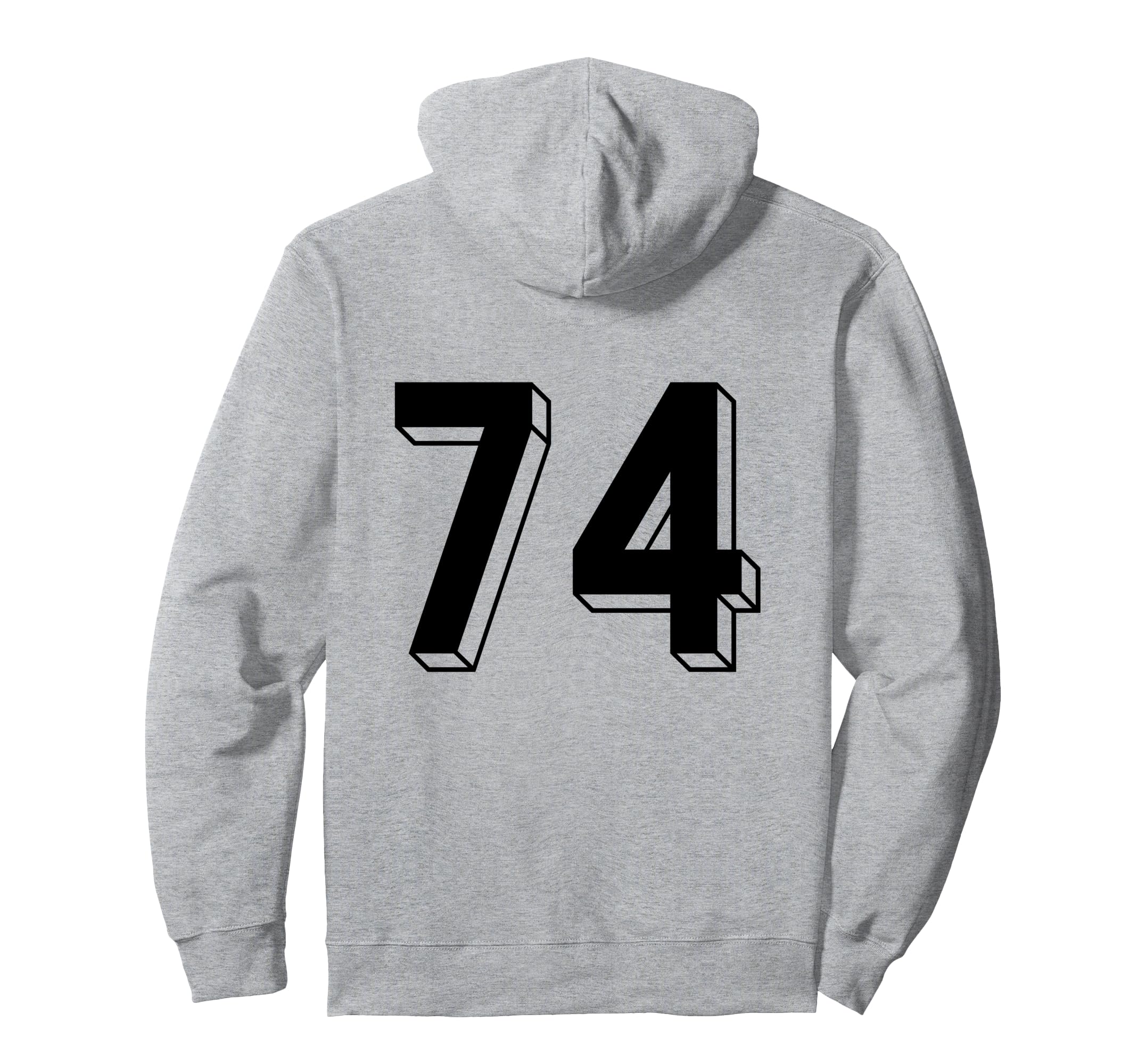 Number 74 Backside 80S 90S Team Jersey Hoodie - Streetwear Style Men Women - T-Shirt, Sweatshirt, Hoodie