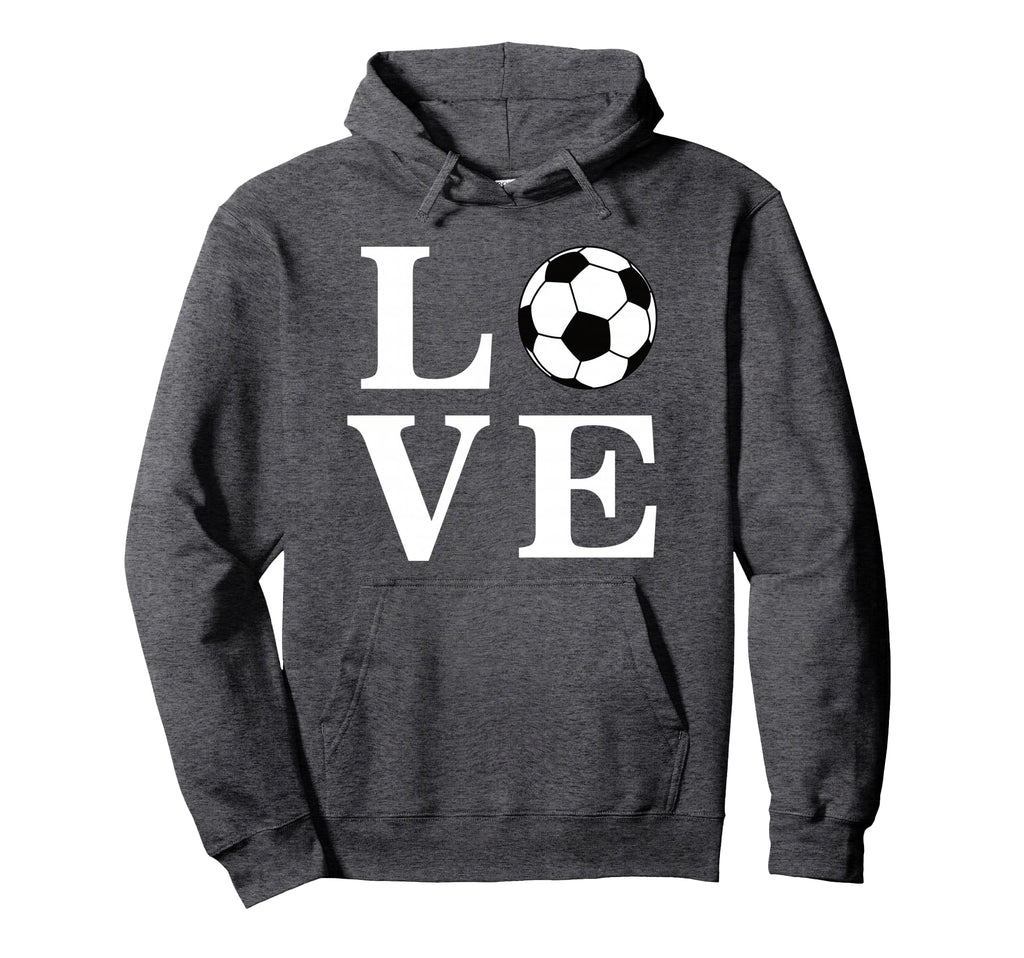 I Love Soccer Ball Hoodie - Unique Graphic Unisex - T-Shirt, Sweatshirt, Hoodie