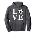 I Love Soccer Ball Hoodie - Unique Graphic Unisex - T-Shirt, Sweatshirt, Hoodie