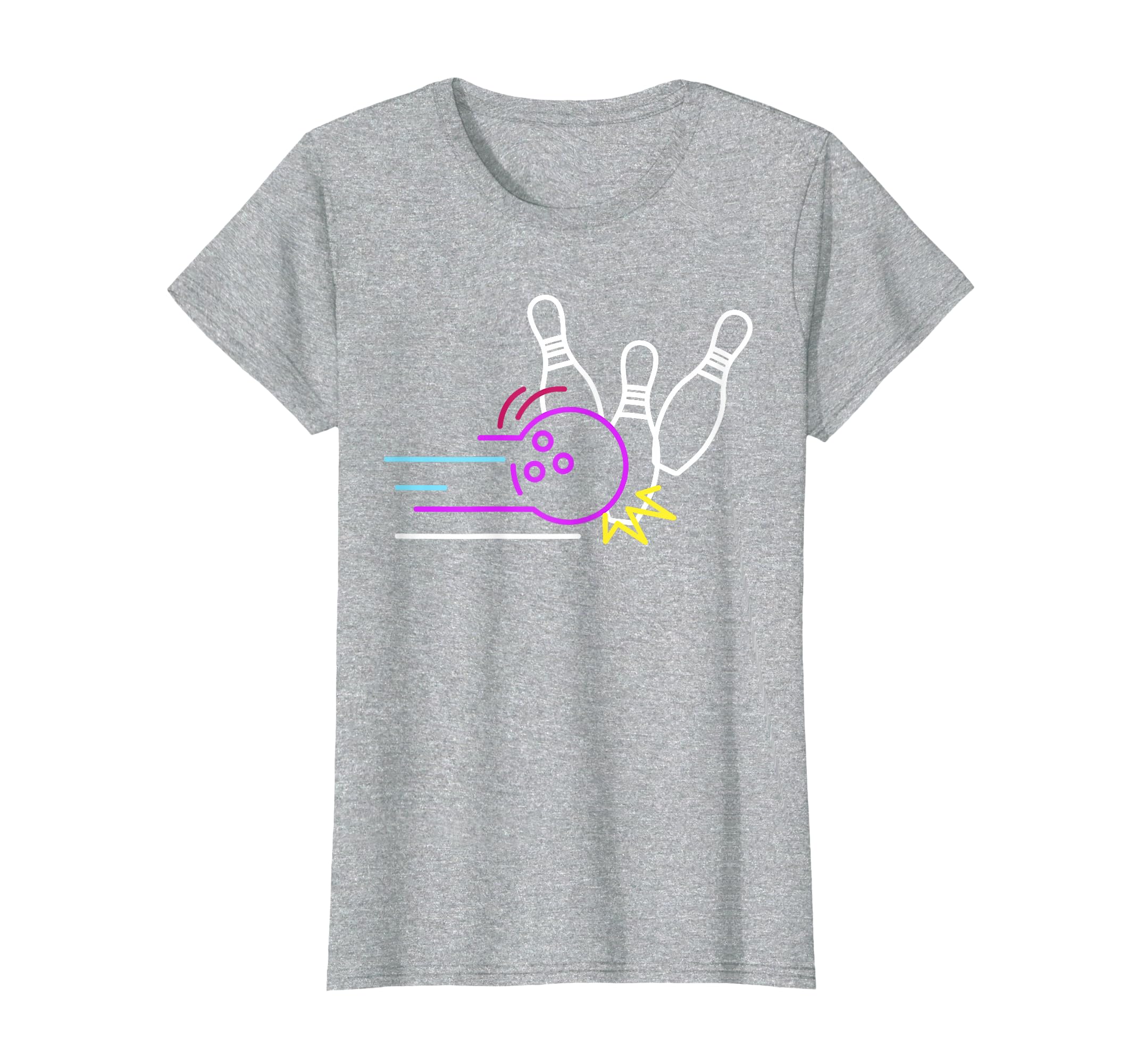 Bowling Colorful Outline Ten Pin T-Shirt - Novelty Apparel for Adults - T-Shirt, Sweatshirt, Hoodie