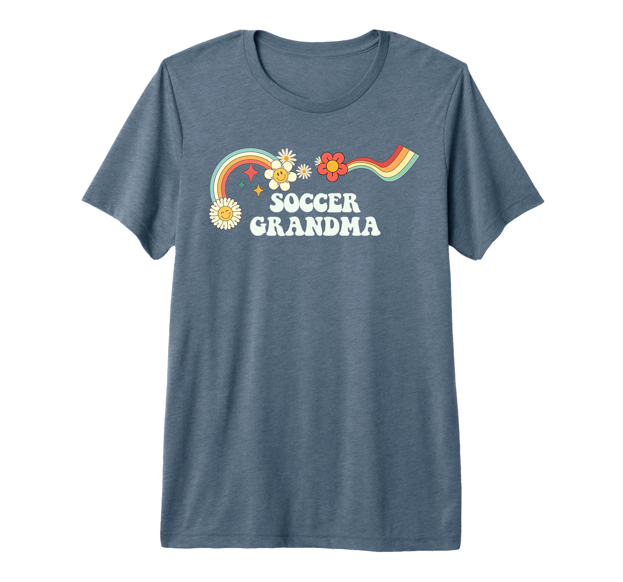 Groovy Funny Soccer Grandma Tri Blend T-Shirt - Unique Graphic for Adults - T-Shirt, Sweatshirt, Hoodie