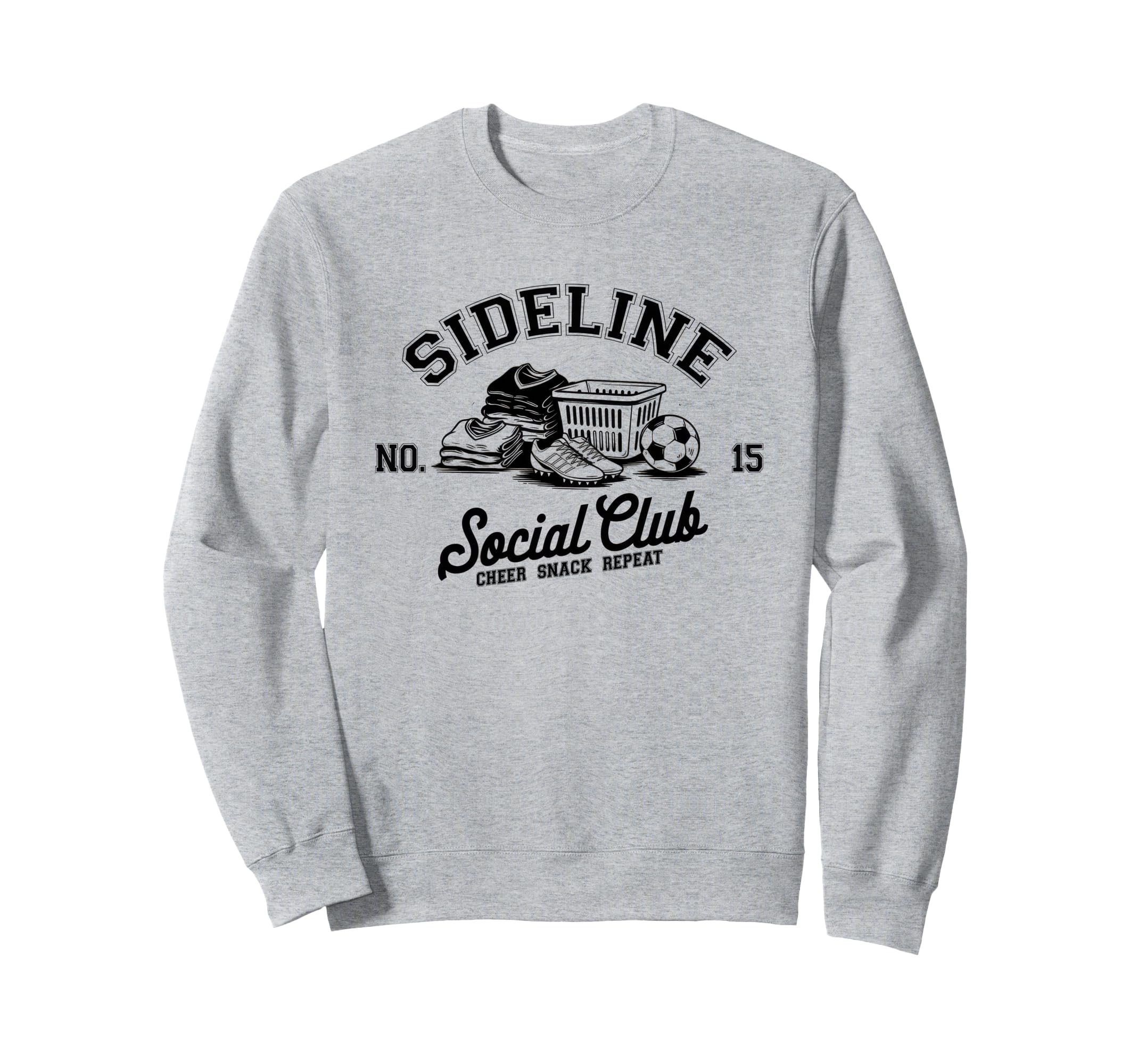 Sideline Social Club Soccer Mom Game Day Sweatshirt - Trendy Graphic Unisex - T-Shirt, Sweatshirt, Hoodie