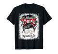 Bleached Baseball Aunt Life Messy Bun T-Shirt - Trendy Graphic Unisex - T-Shirt, Sweatshirt, Hoodie