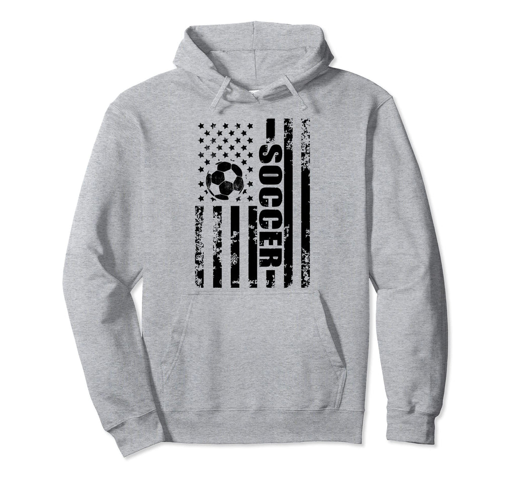 Us American Flag Soccer Patriotic Soccer Hoodie - Fun Novelty Design Unisex - T-Shirt, Sweatshirt, Hoodie