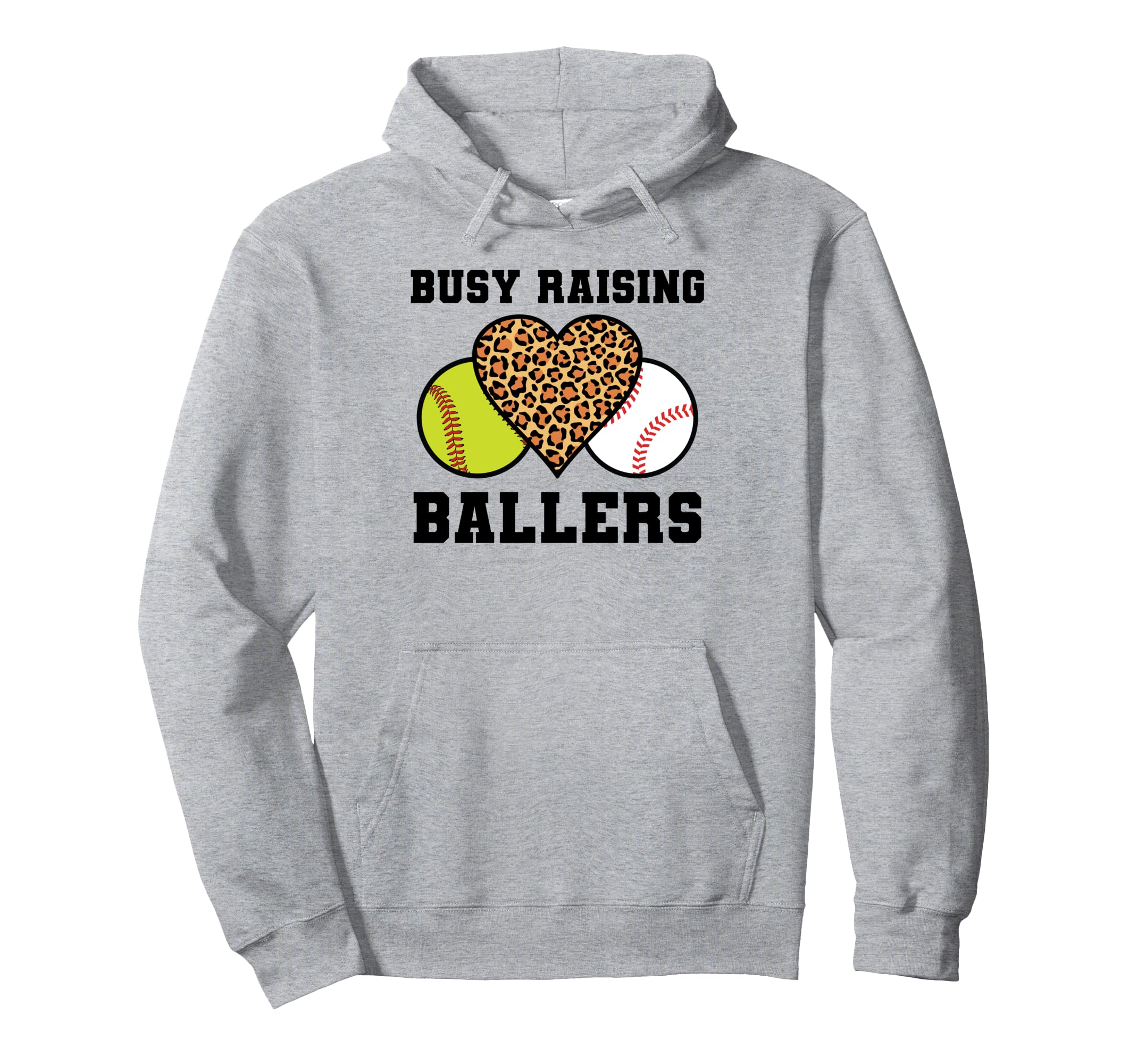 Busy Raising Ballers Softball Hoodie - Graphic Print Unisex - T-Shirt, Sweatshirt, Hoodie