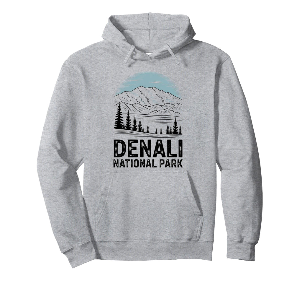 Denali National Park American Hiking Us Hoodie - Aesthetic Graphic Unisex - T-Shirt, Sweatshirt, Hoodie