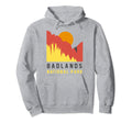 Throwback Sunset Badlands National Park Hoodie - Unique Graphic for Adults - T-Shirt, Sweatshirt, Hoodie