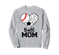 Ball Mom Funny Baseball Sweatshirt - Casual Everyday Wear for Adults - T-Shirt, Sweatshirt, Hoodie