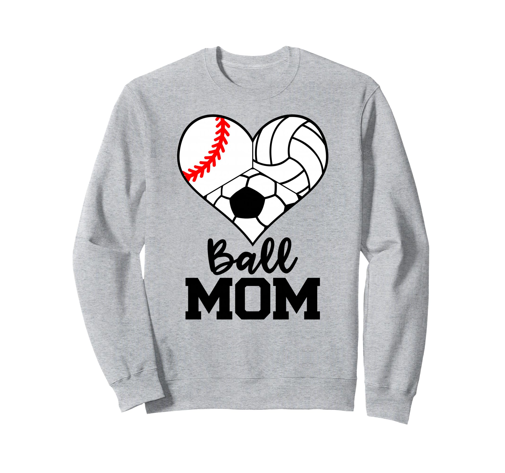 Ball Mom Funny Baseball Sweatshirt - Casual Everyday Wear for Adults - T-Shirt, Sweatshirt, Hoodie