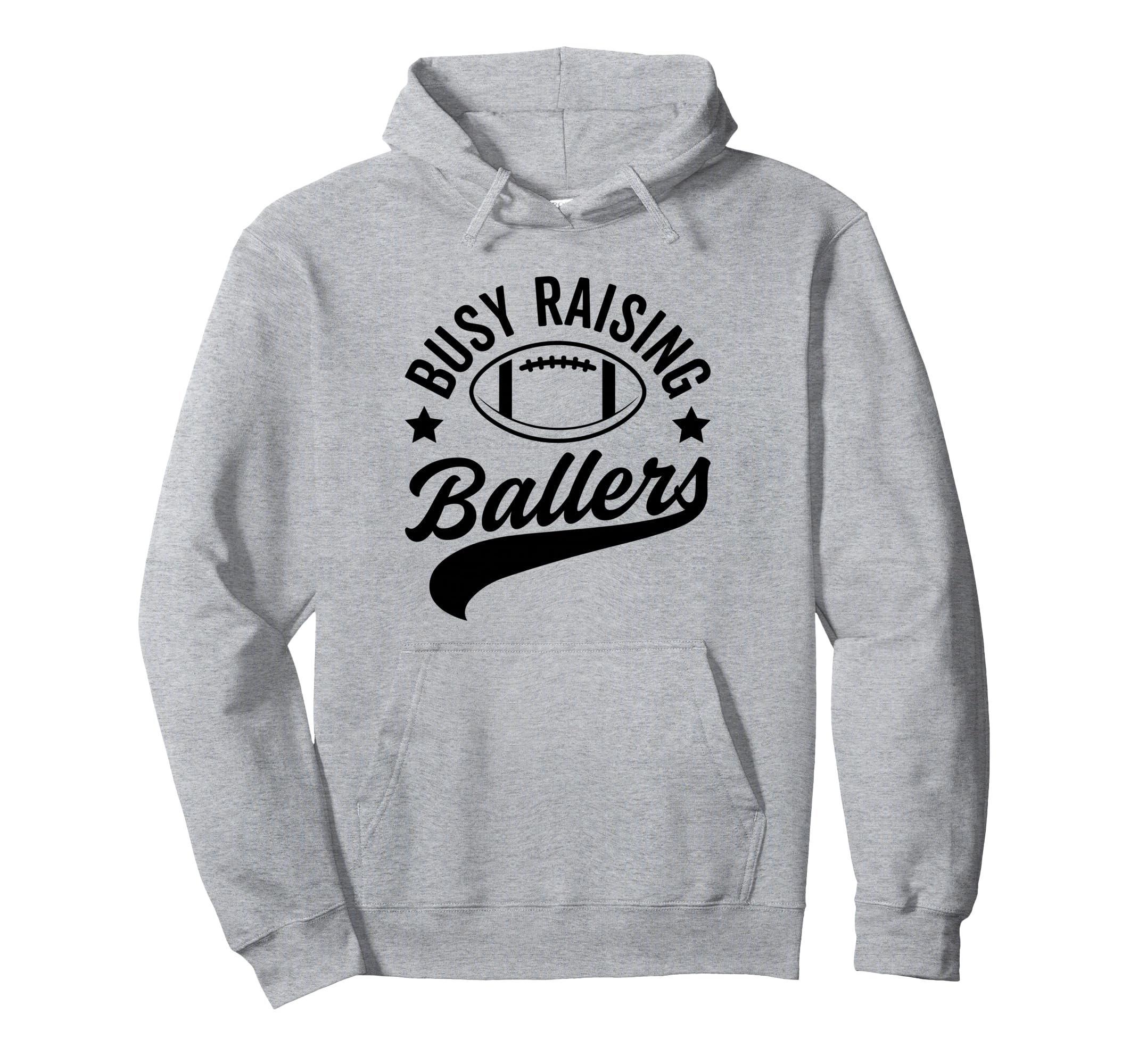 Busy Raising Ballers Football Cheer Mom Hoodie - Trendy Graphic for Adults - T-Shirt, Sweatshirt, Hoodie