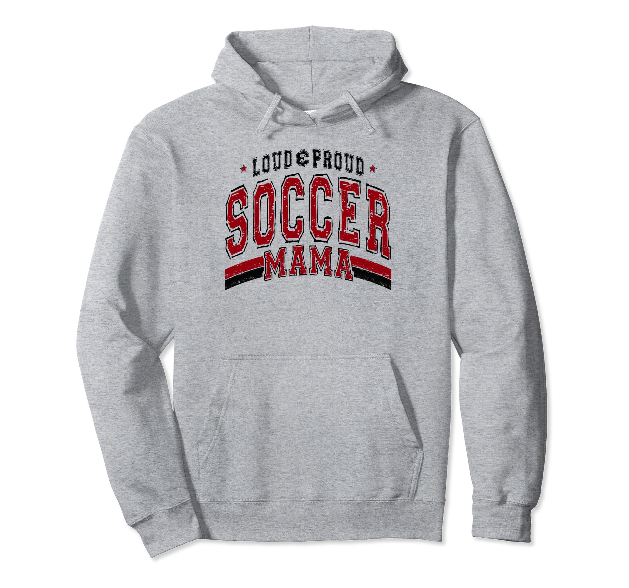 Soccer Mom Soccer Mama Mothers Day Red Hoodie - Trendy Graphic for Adults - T-Shirt, Sweatshirt, Hoodie