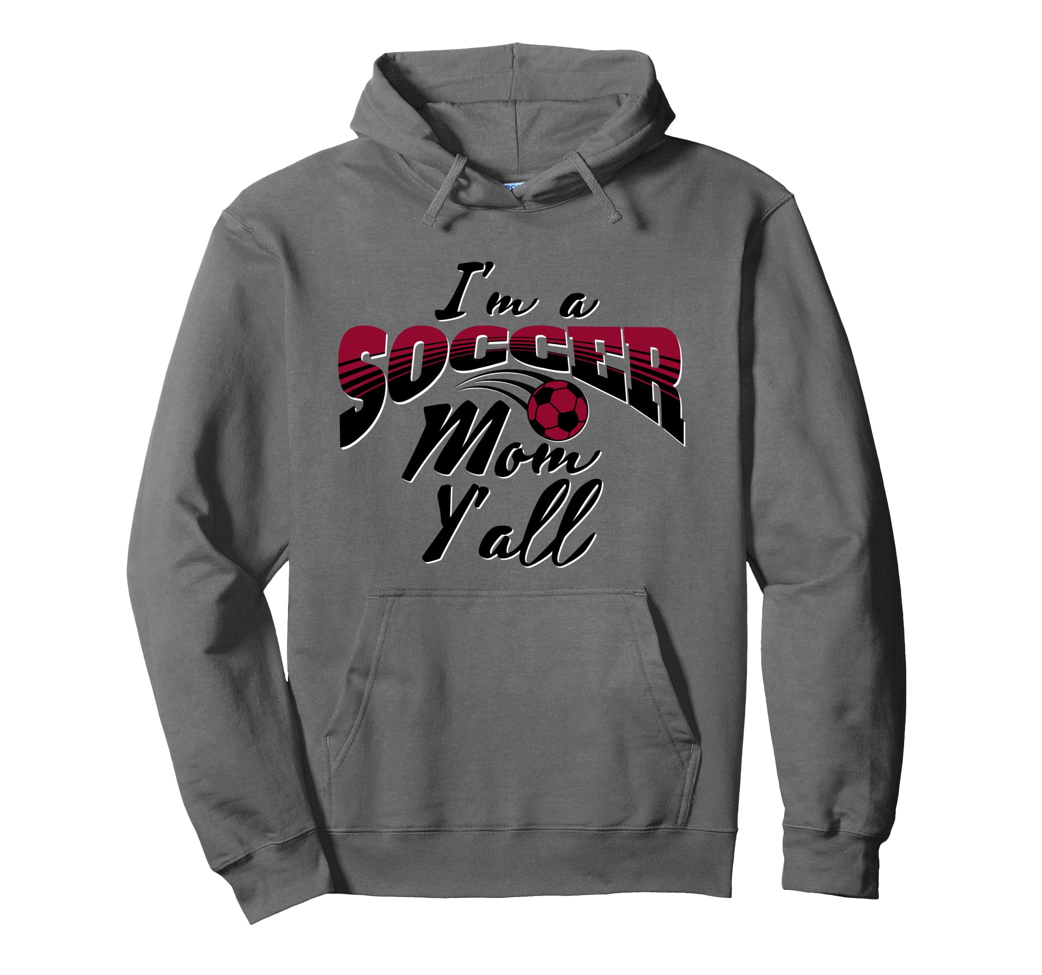 Mom Soccer Lover Soccer Mom Gift Maroon Hoodie - Graphic Print for Adults - T-Shirt, Sweatshirt, Hoodie