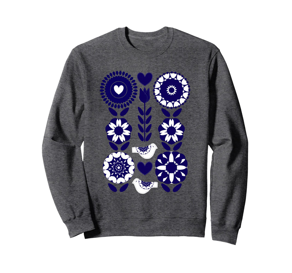 Scandinavian Nordic Hygge Floral Sweatshirt - Unique Graphic Unisex - T-Shirt, Sweatshirt, Hoodie