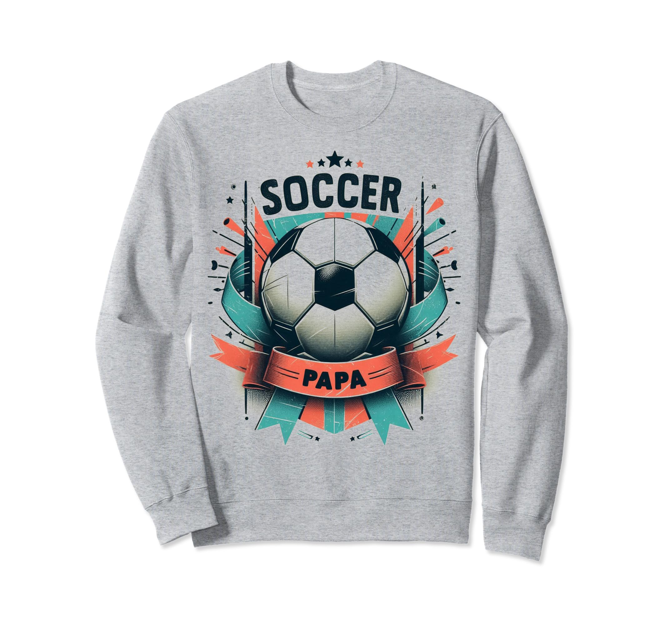 Soccer Papa Family Matching Dad Fathers Sweatshirt - Unique Graphic Unisex - T-Shirt, Sweatshirt, Hoodie