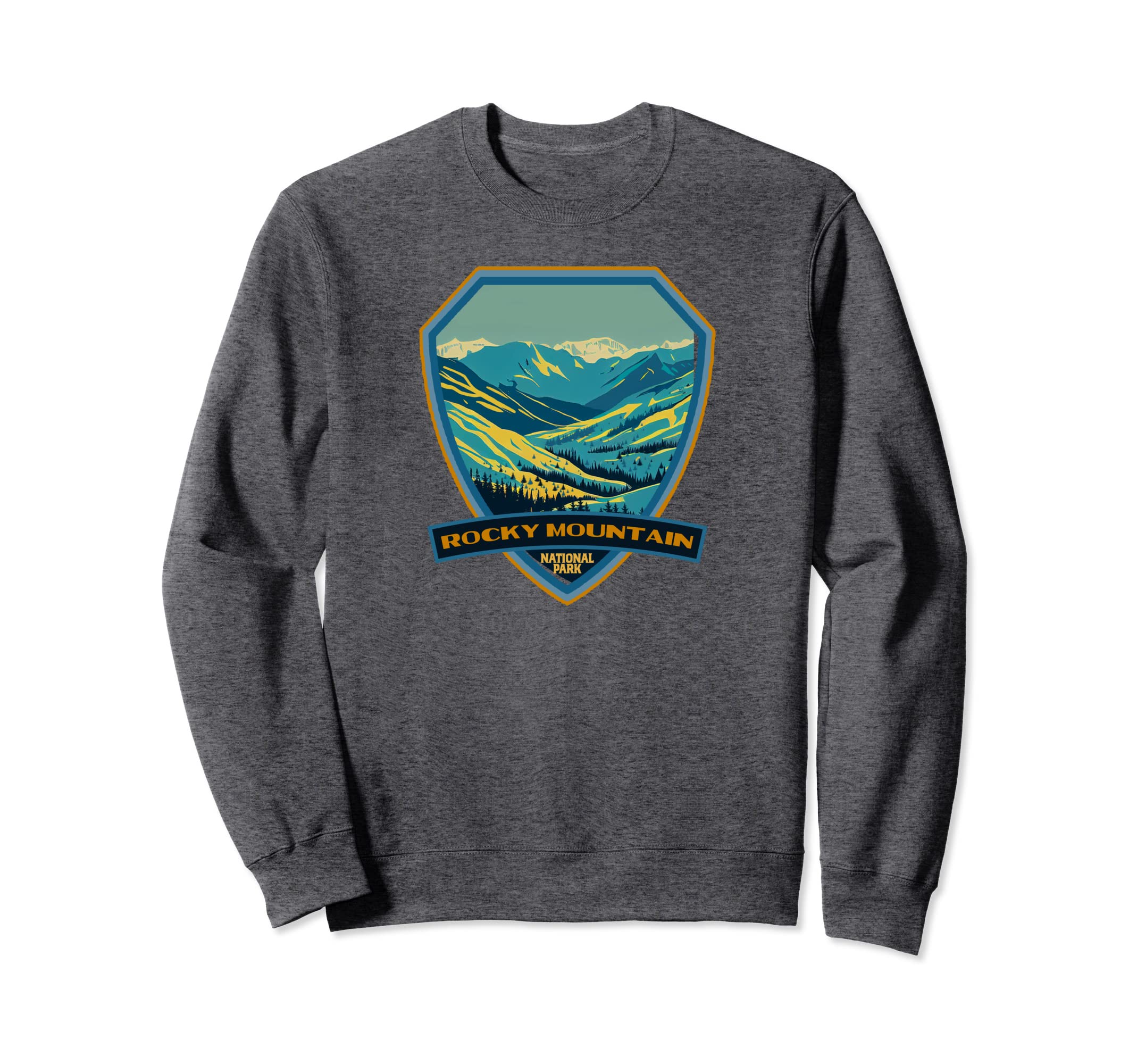 Rocky Mountain National Park Wpa Badge Sweatshirt - Custom Art Print Unisex - T-Shirt, Sweatshirt, Hoodie
