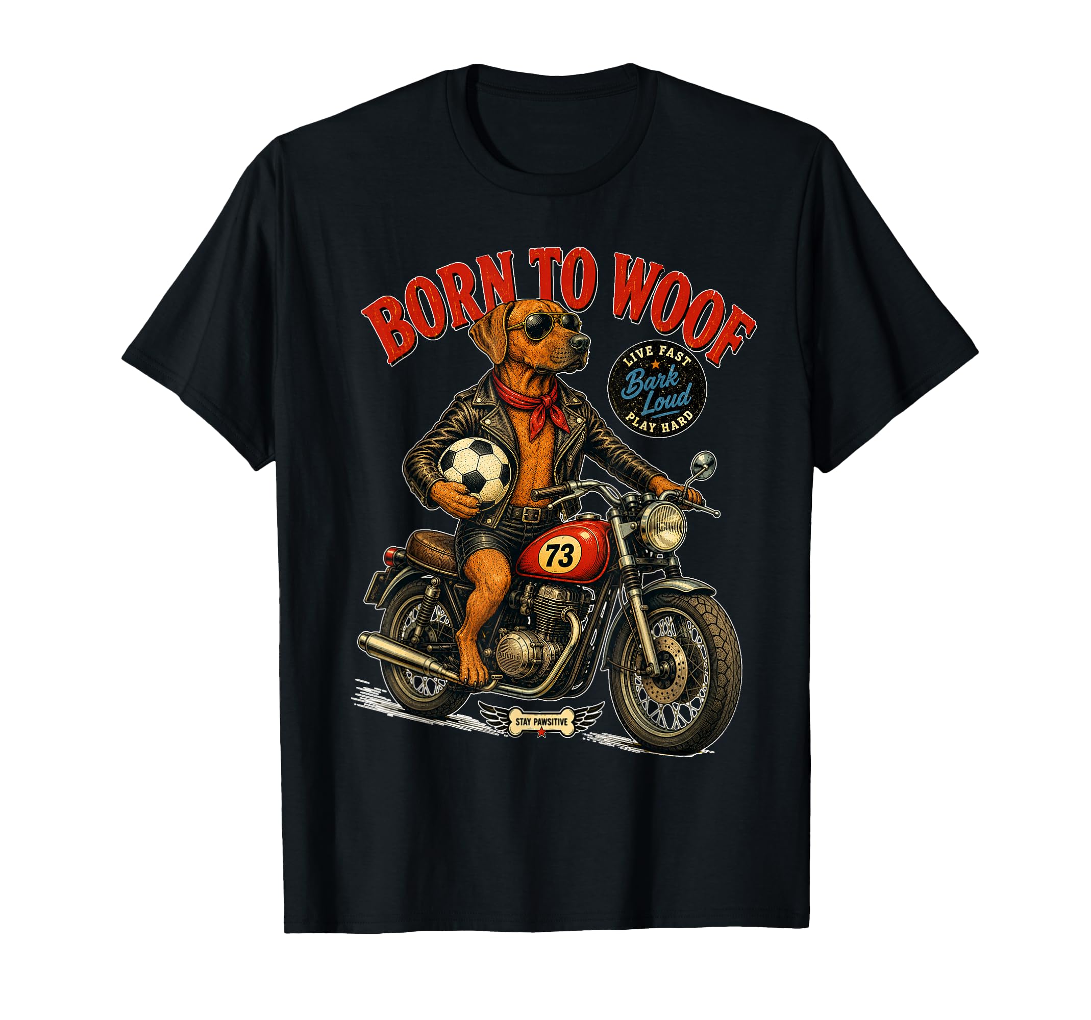 Ridgeback Motorbike Love Footbal T-Shirt - Minimalist Print Men Women - T-Shirt, Sweatshirt, Hoodie