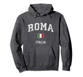 Roma Italia Rome Italy Athletic Sports Hoodie - Aesthetic Graphic Unisex - T-Shirt, Sweatshirt, Hoodie
