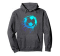 Blue Soccer Ball Soccer Player Hoodie - Casual Everyday Wear for Adults - T-Shirt, Sweatshirt, Hoodie