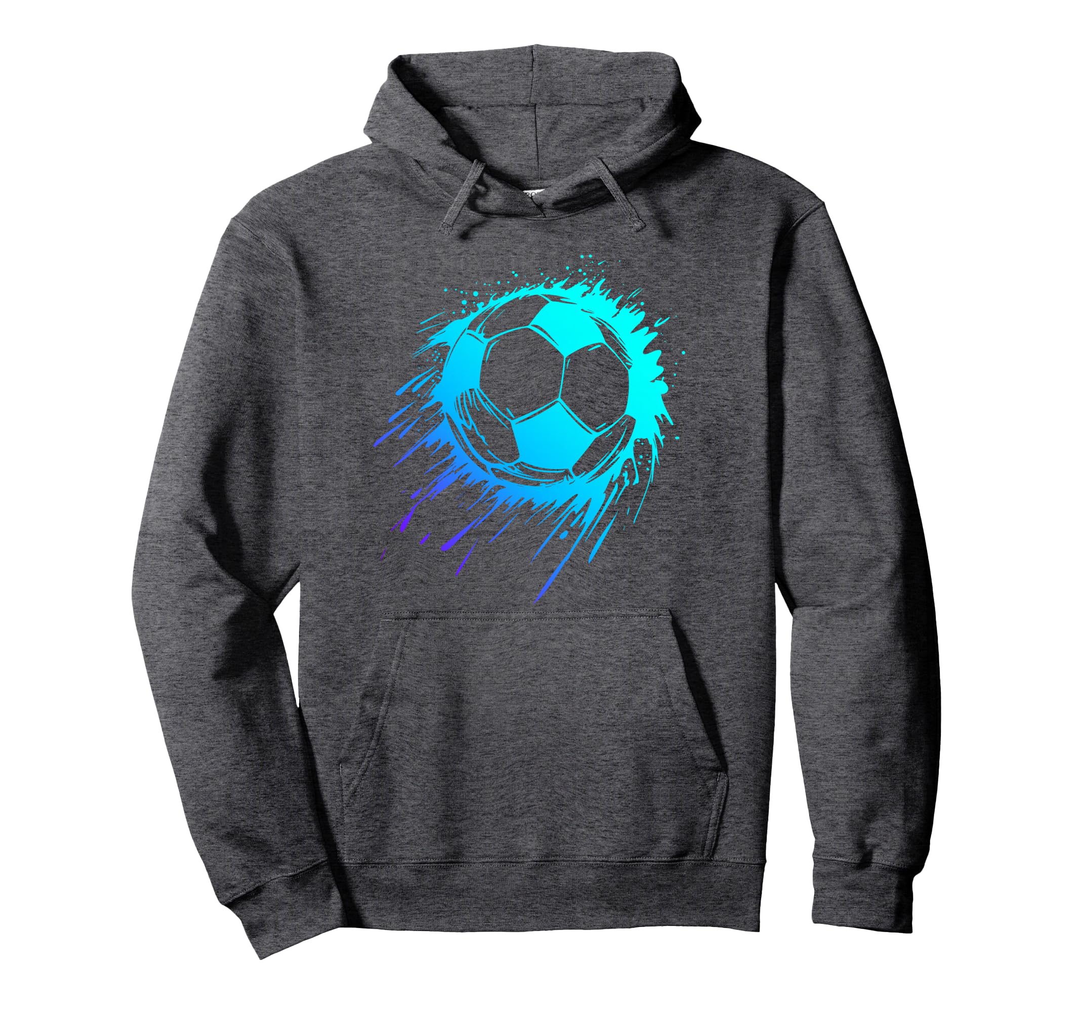 Blue Soccer Ball Soccer Player Mens Hoodie - Trendy Graphic Men Women - T-Shirt, Sweatshirt, Hoodie