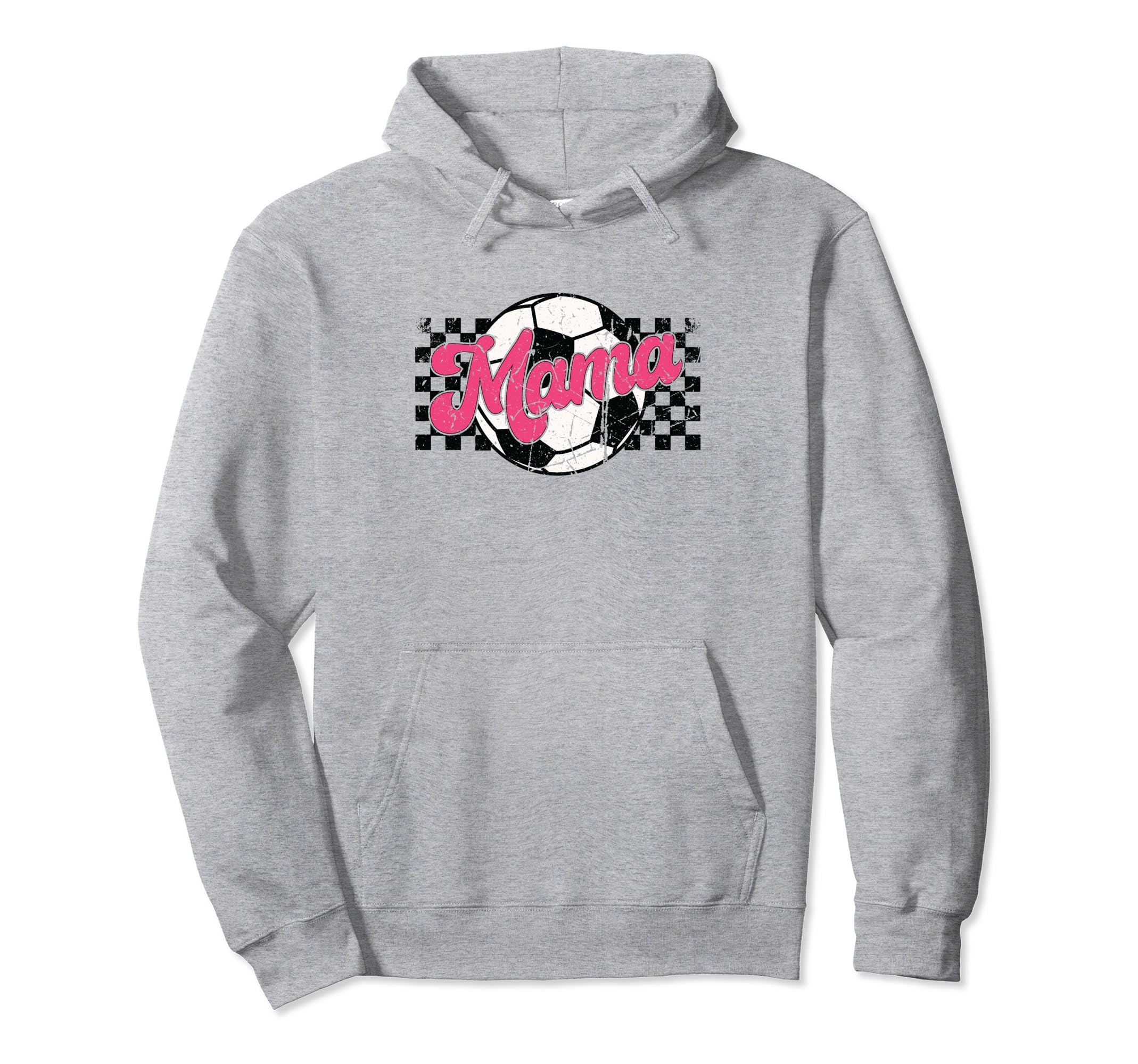 Soccer Mama Checkered Funny Sporty Hoodie - Unique Graphic Men Women - T-Shirt, Sweatshirt, Hoodie