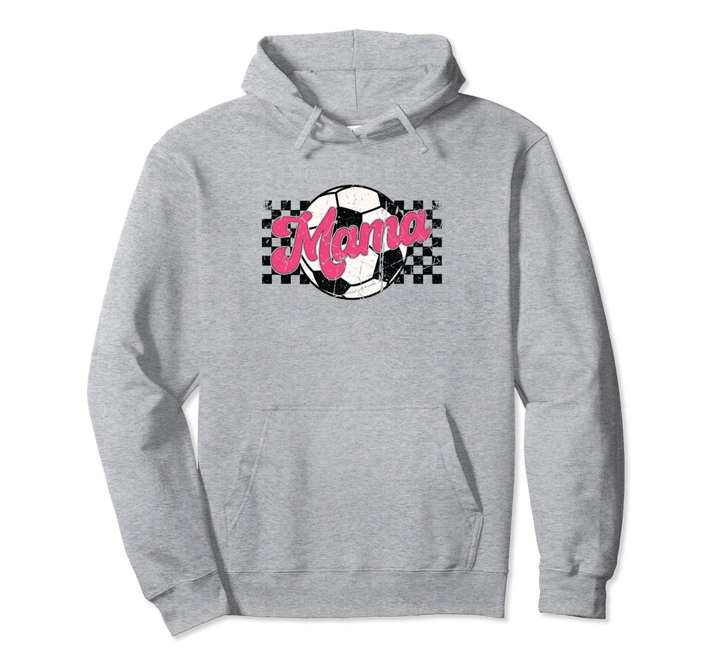 Soccer Mama Checkered Funny Sporty Hoodie - Graphic Print Unisex - T-Shirt, Sweatshirt, Hoodie
