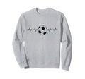 Football Heartbeat Soccer Lovers Sweatshirt - Custom Art Print for Adults - T-Shirt, Sweatshirt, Hoodie
