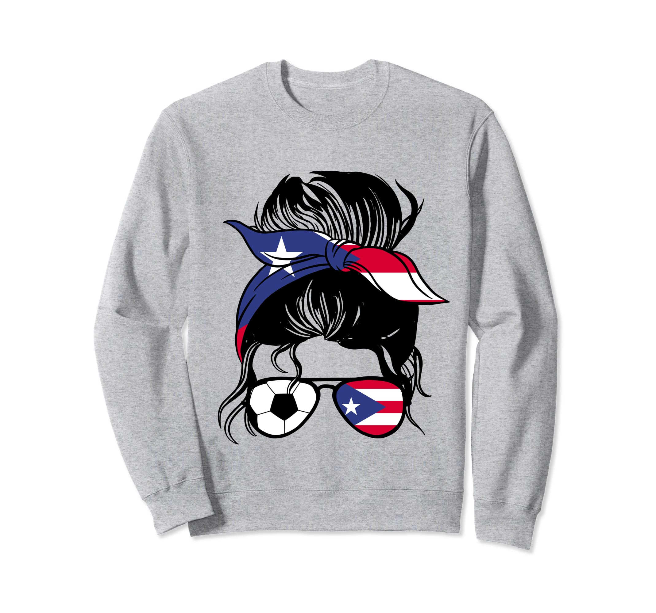 Puerto Rico Soccer Mom Mothers Day Sweatshirt - Minimalist Print Men Women - T-Shirt, Sweatshirt, Hoodie