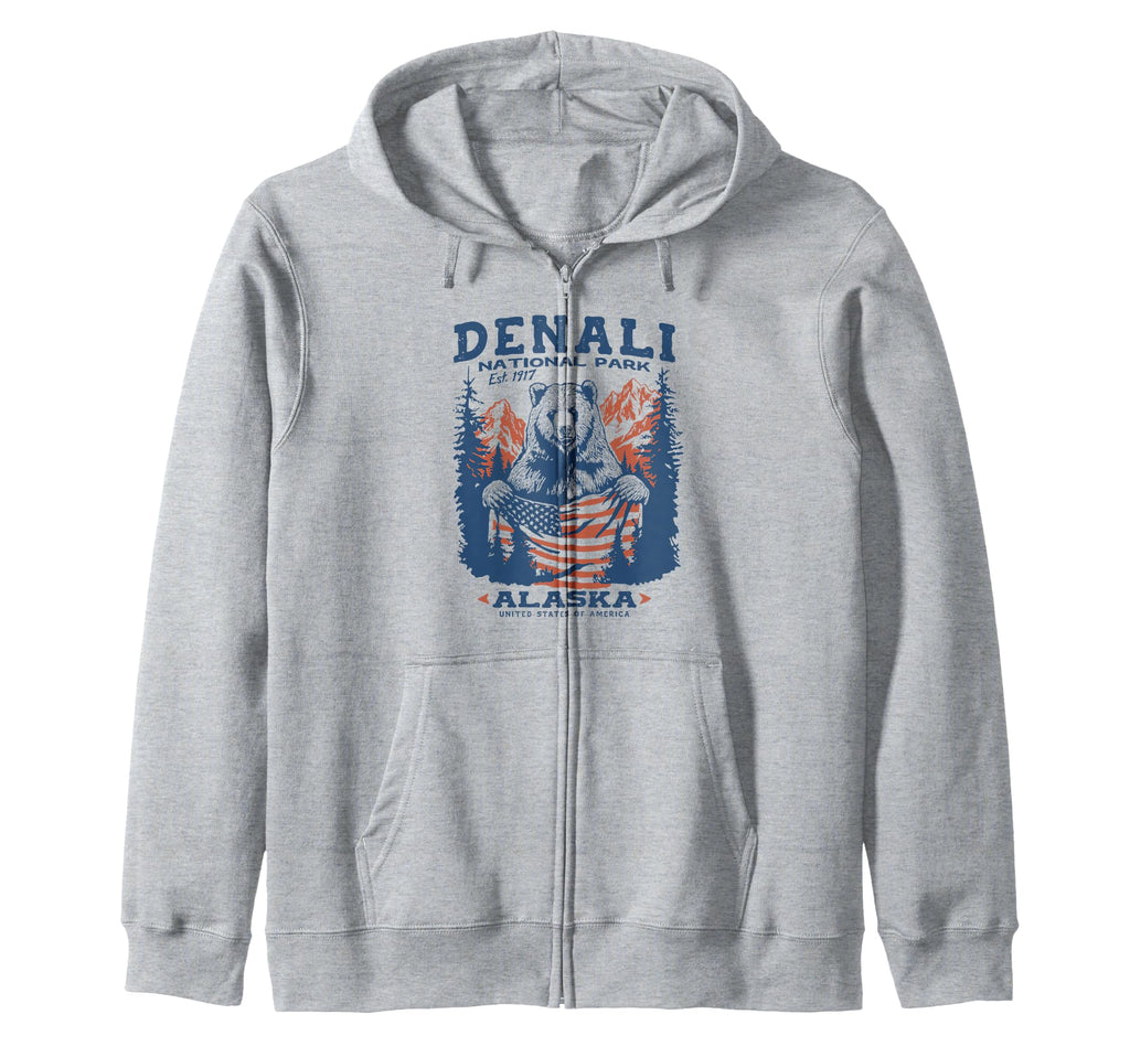 Denali National Park Patriotic Usa Sweatshirt - Streetwear Style Unisex - T-Shirt, Sweatshirt, Hoodie