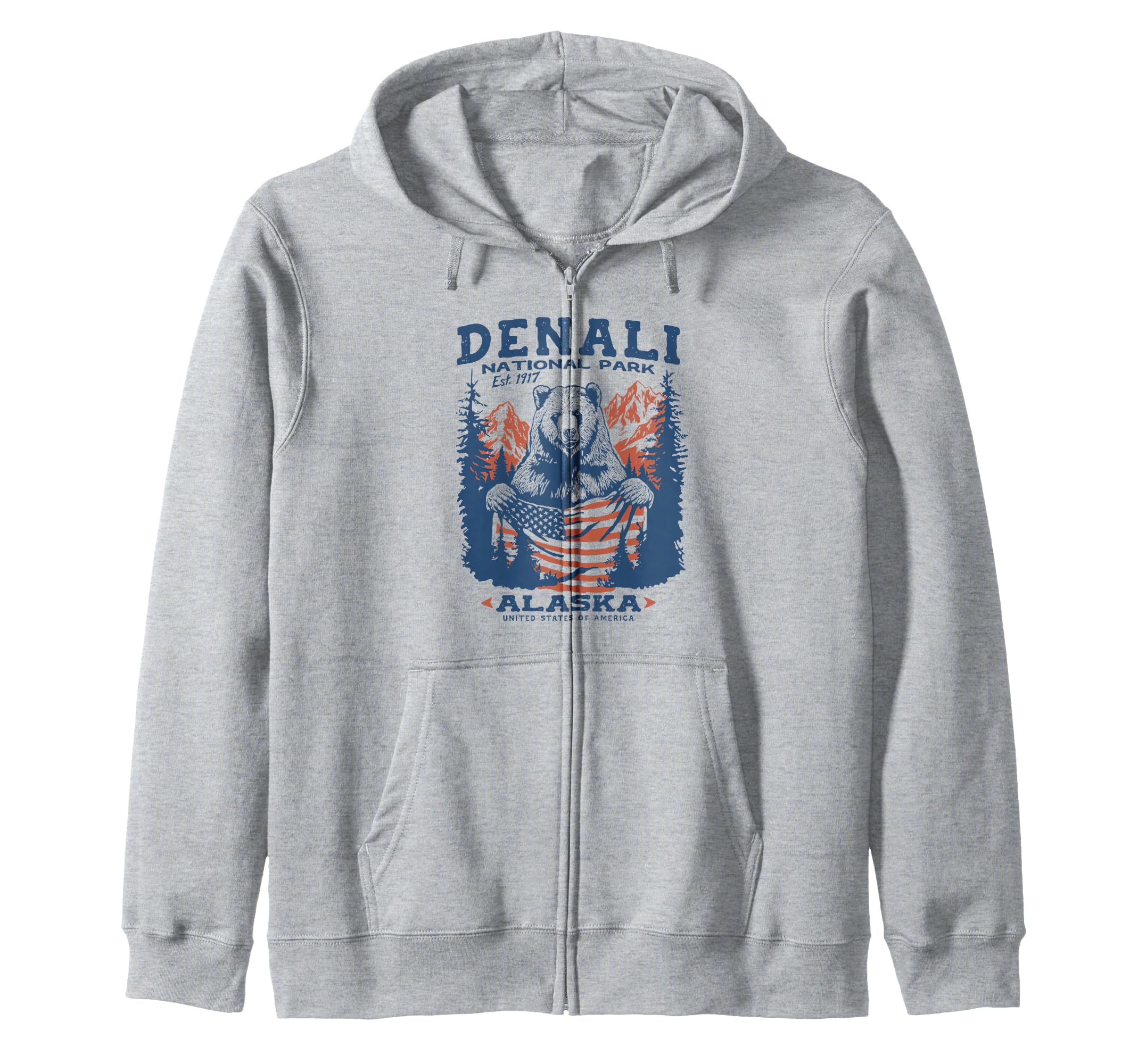 Denali National Park Patriotic Usa Sweatshirt - Streetwear Style Unisex - T-Shirt, Sweatshirt, Hoodie