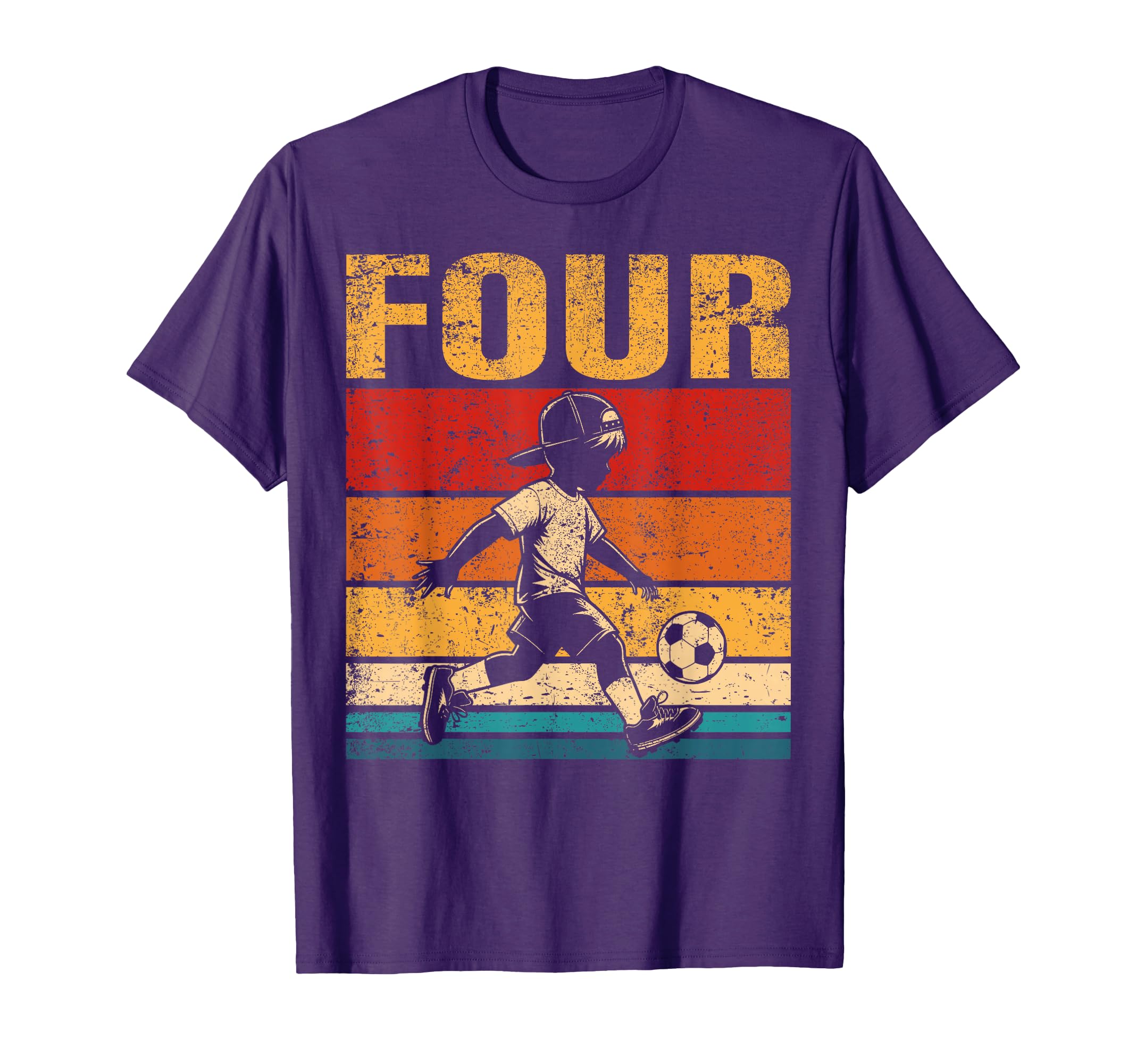4 Year Old Soccer Birthday 4Th T-Shirt - Aesthetic Graphic for Adults - T-Shirt, Sweatshirt, Hoodie
