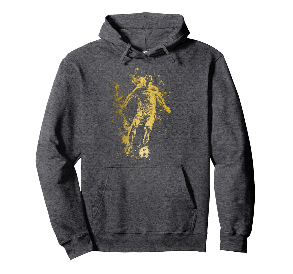 Soccer Player Sports Football Watercolor Hoodie - Graphic Print Men Women - T-Shirt, Sweatshirt, Hoodie