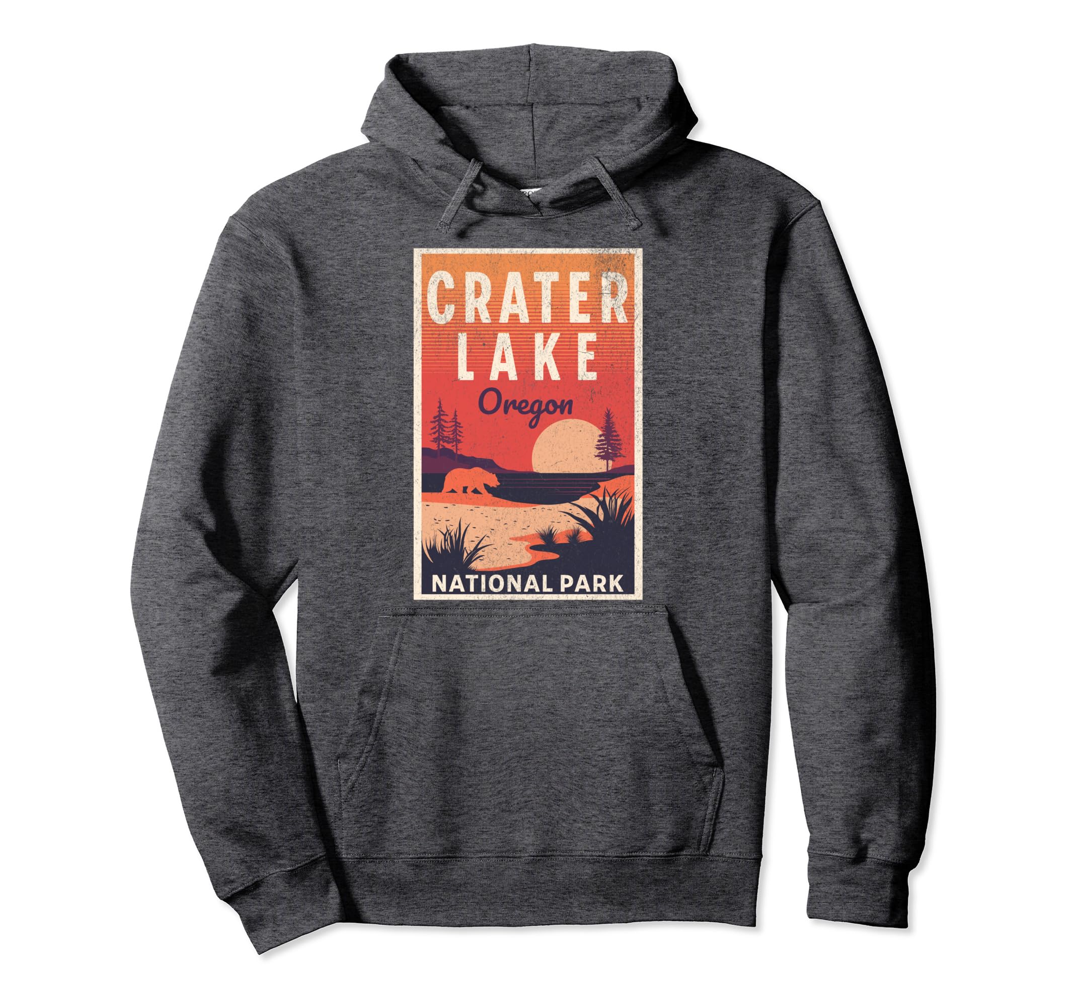 Crater Lake National Park Oregon Sweatshirt - Minimalist Print for Adults - T-Shirt, Sweatshirt, Hoodie