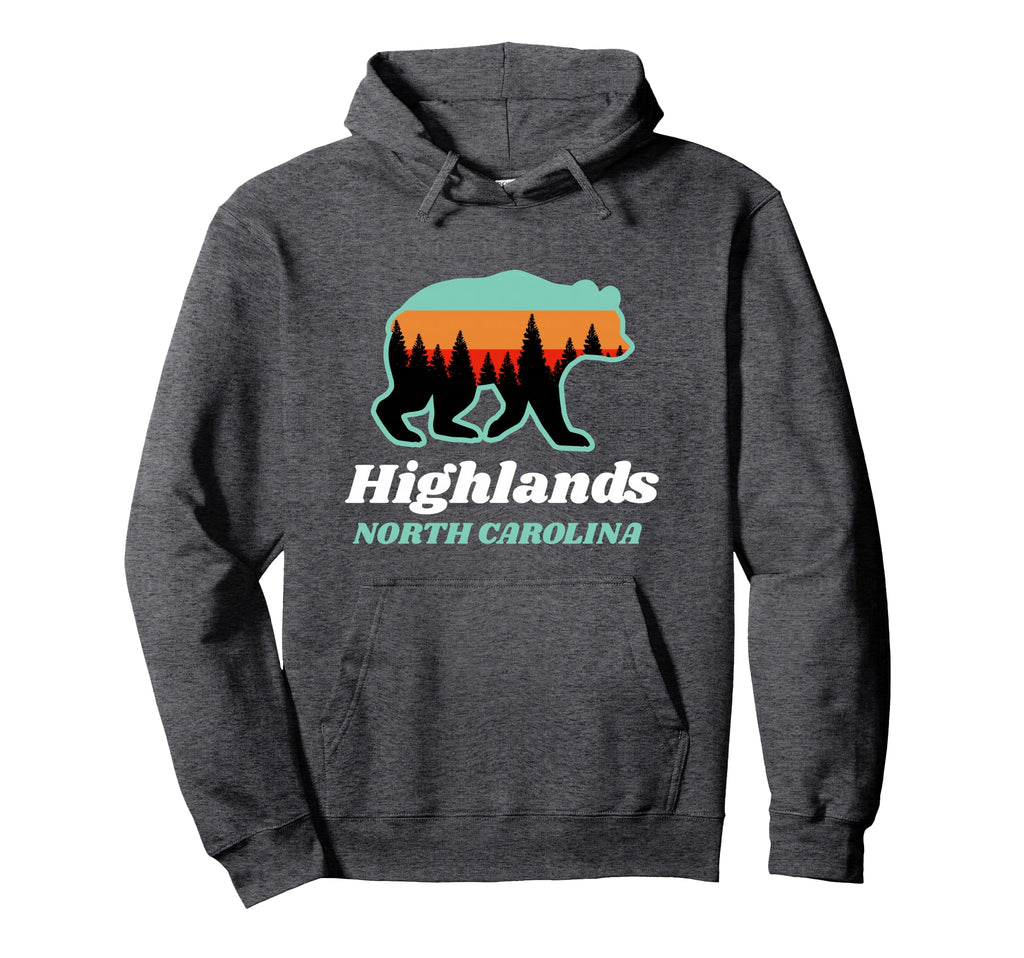 Highlands Nc Mountains Forest Hoodie - Minimalist Print for Adults - T-Shirt, Sweatshirt, Hoodie