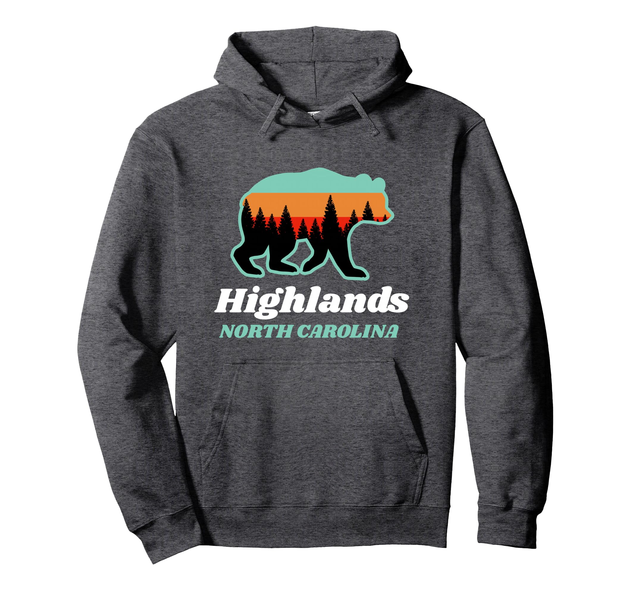 Highlands Nc Mountains Forest Hoodie - Minimalist Print for Adults - T-Shirt, Sweatshirt, Hoodie